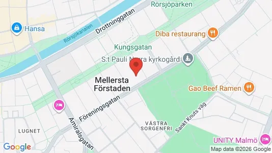 Lägenheter att hyra i Malmö Centrum - kort over placeringen