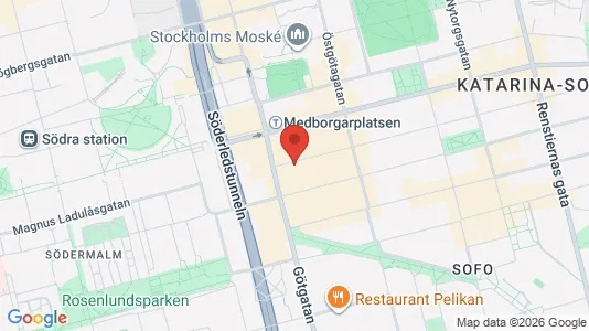 Lägenheter att hyra i Södermalm - kort over placeringen