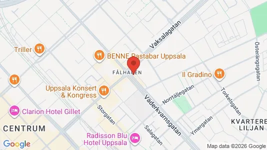 Lägenheter att hyra i Uppsala - kort over placeringen