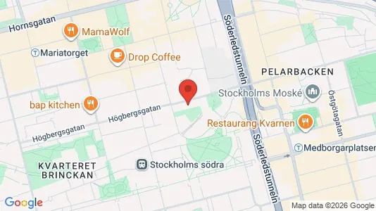 Lägenheter att hyra i Södermalm - kort over placeringen