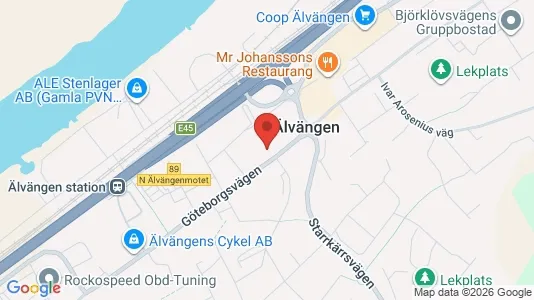 Lägenheter att hyra i Ale - kort over placeringen