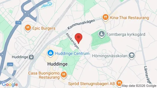 Lägenheter att hyra i Huddinge - kort over placeringen