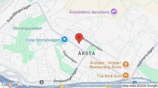 Lägenheter att hyra i Hammarbyhamnen - kort over placeringen