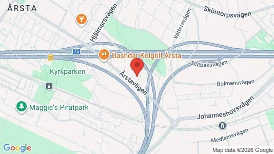 Lägenheter att hyra i Hammarbyhamnen - kort over placeringen