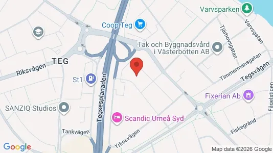 Lägenheter att hyra i Umeå - kort over placeringen