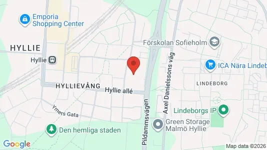 Lägenheter att hyra i Hyllie - kort over placeringen