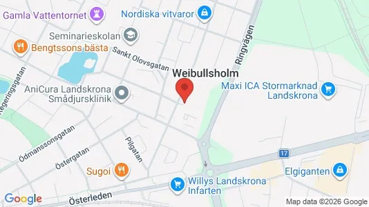 Lägenheter att hyra i Landskrona - kort over placeringen