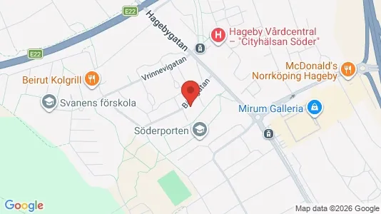Lägenheter att hyra i Norrköping - kort over placeringen