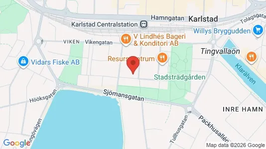 Lägenheter att hyra i Karlstad - kort over placeringen