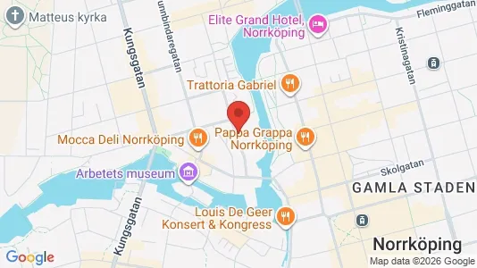 Lägenheter att hyra i Norrköping - kort over placeringen