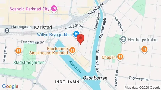 Lägenheter att hyra i Karlstad - kort over placeringen