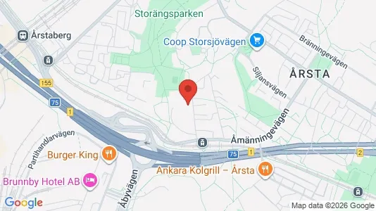 Bostadsrätter till salu i Hammarbyhamnen - kort over placeringen