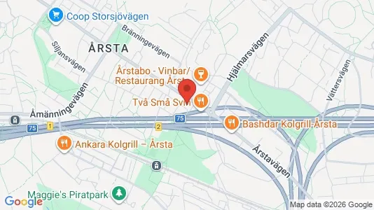 Bostadsrätter till salu i Hammarbyhamnen - kort over placeringen