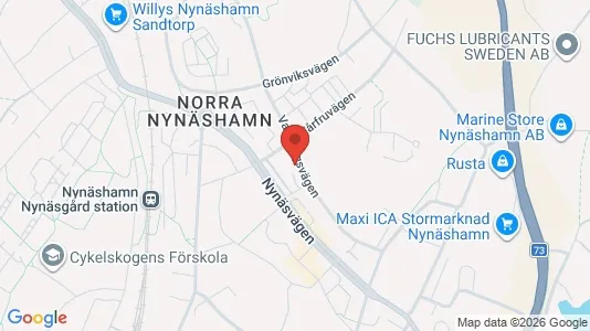 Bostadsrätter till salu i Nynäshamn - kort over placeringen