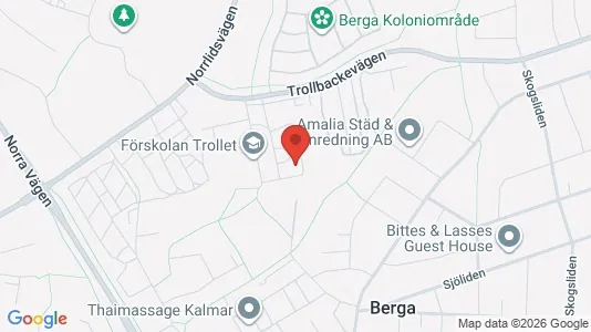 Bostadsrätter till salu i Kalmar - kort over placeringen