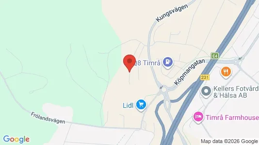 Bostadsrätter till salu i Timrå - kort over placeringen