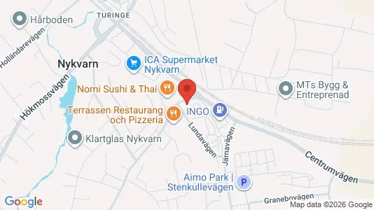 Bostadsrätter till salu i Nykvarn - kort over placeringen