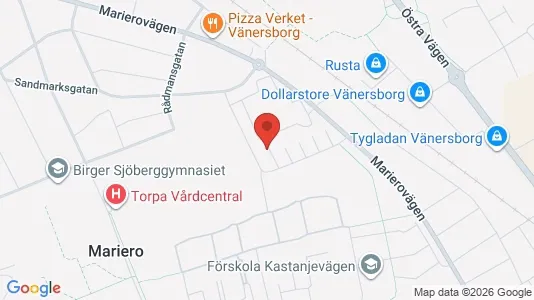 Bostadsrätter till salu i Vänersborg - kort over placeringen
