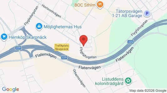 Bostadsrätter till salu i Söderort - kort over placeringen