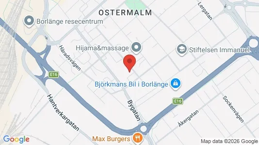 Lägenheter att hyra i Borlänge - kort over placeringen