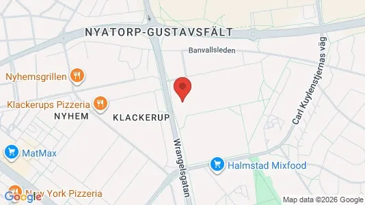 Bostadsrätter till salu i Halmstad - kort over placeringen