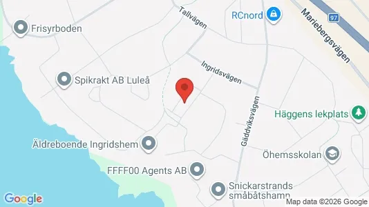 Lägenheter till salu i Luleå - kort over placeringen
