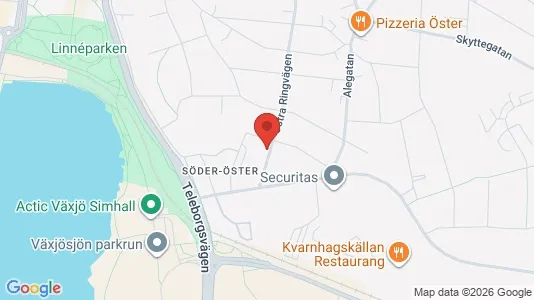 Lägenheter att hyra i Växjö - kort over placeringen