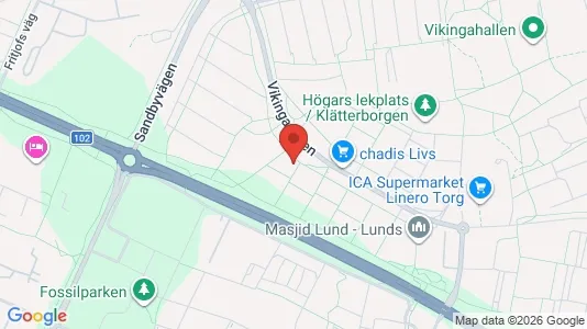 Lägenheter att hyra i Lund - kort over placeringen