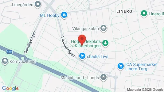 Lägenheter att hyra i Lund - kort over placeringen