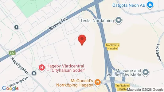 Lägenheter att hyra i Norrköping - kort over placeringen