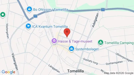 Lägenheter att hyra i Tomelilla - kort over placeringen