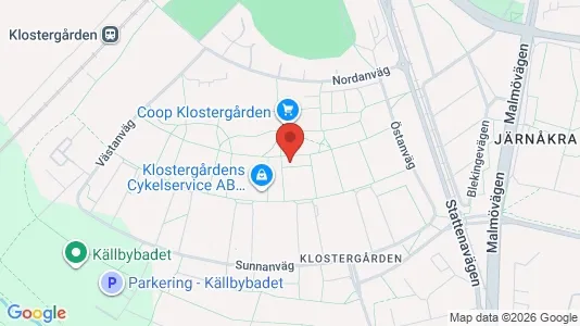 Lägenheter att hyra i Lund - kort over placeringen