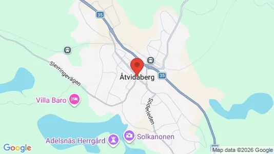 Hus till salu i Åtvidaberg - kort over placeringen