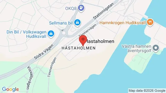 Lägenheter till salu i Hudiksvall - kort over placeringen