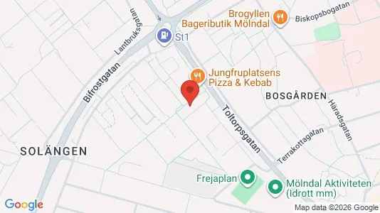Bostadsrätter till salu i Mölndal - kort over placeringen