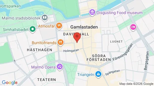 Bostadsrätter till salu i Malmö Centrum - kort over placeringen