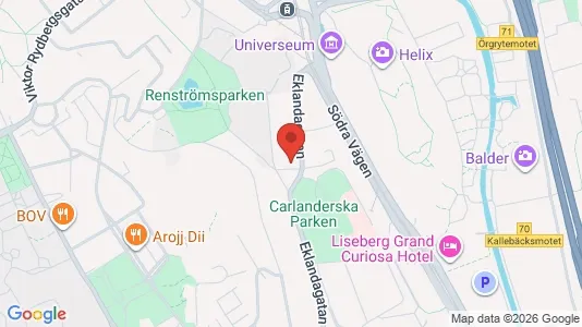 Bostadsrätter till salu i Johanneberg - kort over placeringen
