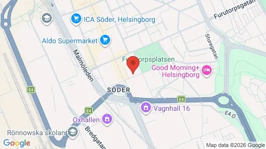 Lägenheter att hyra i Helsingborg - kort over placeringen
