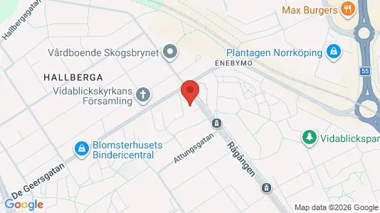 Lägenheter att hyra i Norrköping - kort over placeringen