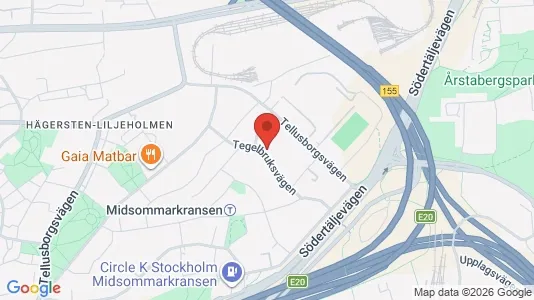 Bostadsrätter till salu i Söderort - kort over placeringen