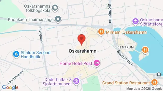 Lägenheter att hyra i Oskarshamn - kort over placeringen
