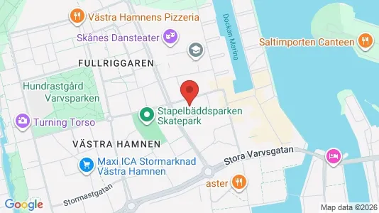 Bostadsrätter till salu i Malmö Centrum - kort over placeringen