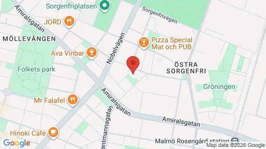 Bostadsrätter till salu i Malmö Centrum - kort over placeringen