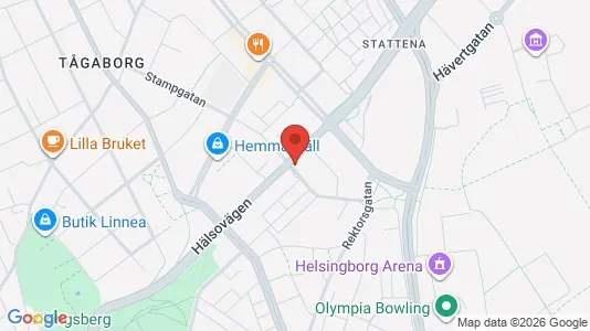 Lägenheter att hyra i Helsingborg - kort over placeringen