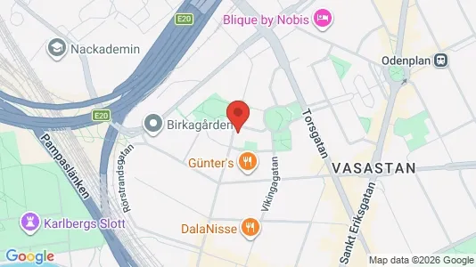 Bostadsrätter till salu i Vasastan - kort over placeringen