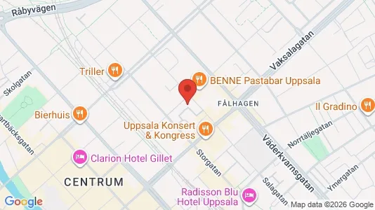 Lägenheter till salu i Uppsala - kort over placeringen