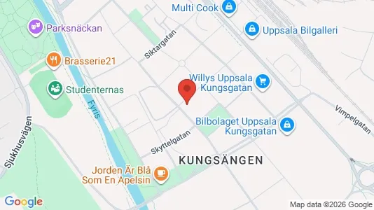 Lägenheter till salu i Uppsala - kort over placeringen