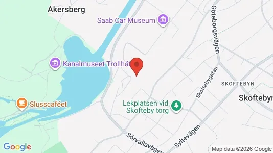 Bostadsrätter till salu i Trollhättan - kort over placeringen