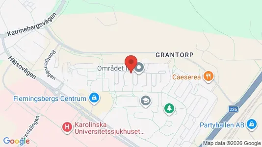 Lägenheter att hyra i Huddinge - kort over placeringen