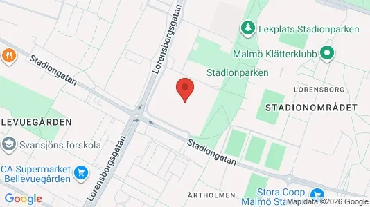 Lägenheter att hyra i Malmö Centrum - kort over placeringen